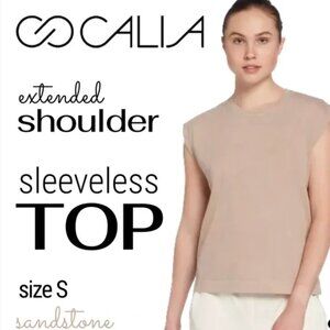 CALIA Women's Extended Shoulder Sleeveless Top size S